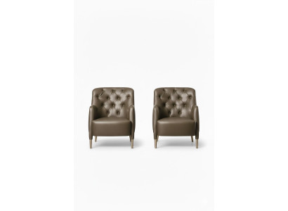 Modern Sofagarnitur 1+1 Bronze-braune Farbe Minimalistisches Design