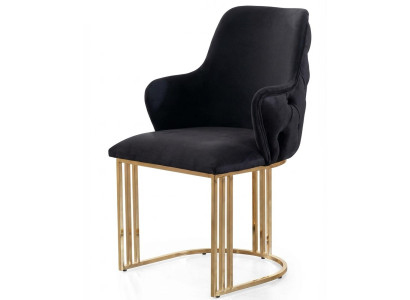 Esszimmerstuhl Moderner Stil Farbe Schwarz Metall weich bequem neu