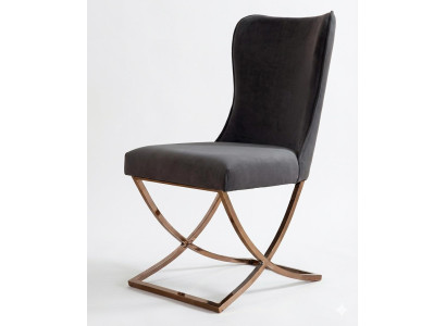Esszimmerstuhl Stil modern Farbe schwarz Metall weich Küchenmöbel