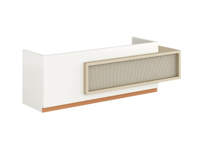 Moderne weiße Empfangstheke aus Holz für Büro Elegante Büroeinrichtung