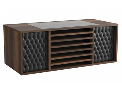 Elegant Chefschreibtisch Modernes Design Farbe: Braun, Schwarz