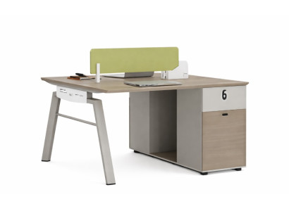 Designer Bürotisch für 2 Personen Geräumiger Moderner Arbeitstisch