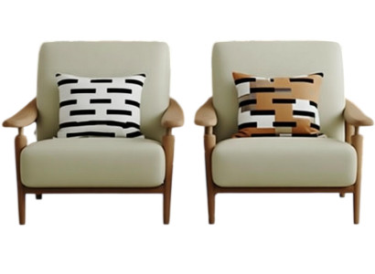 Luxus Beige Textil Sessel modern Stilvolle Sitzmöbel Wohnzimmer