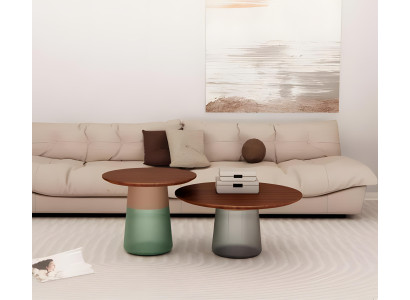Designer Sofatisch-Set Exklusive Runde Wohnzimmertische Kaffeetisch