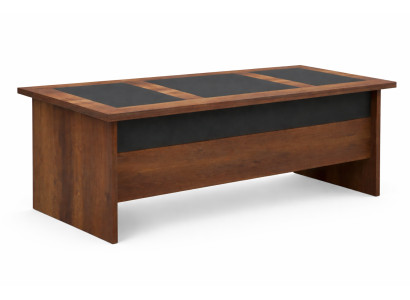 Elegant Chefschreibtisch Modernes Design Braun, Schwarz Holzrahmen