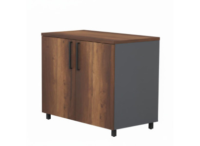 Etagere Modernes Design Grau, Braun Minimalistischer Stil Holzrahmen