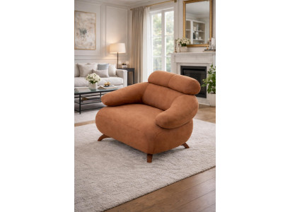 Designer Brauner Clubsessel Komfortsessel Polstersessel Edle Möbel