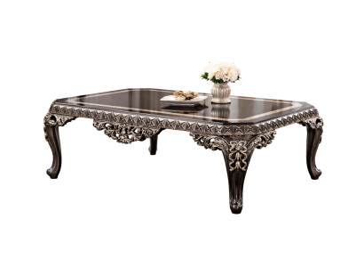 Eleganter Couchtisch im klassischen Stil mit robustem Holzgestell.