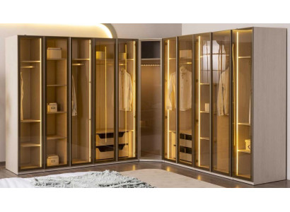 Kleiderschrank Stil modern Farbe beige Holz neu geräumig Schlafzimmer