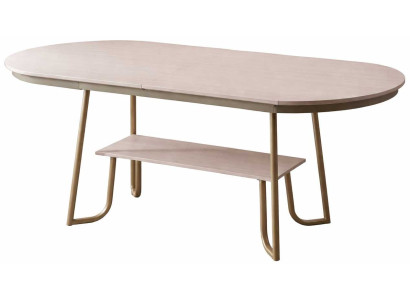 Esstisch Stil modern Farbe beige Holz Metall Minimalismus Küche neu