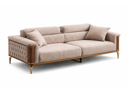 Couch Modern Mehrfarbig Designer-Couch Minimalismus Stoff Holz Elegant
