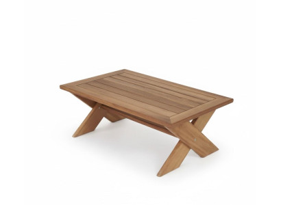 Garten-Couchtisch Moderner Stil Braun Holz Bequem Stabil Langlebig