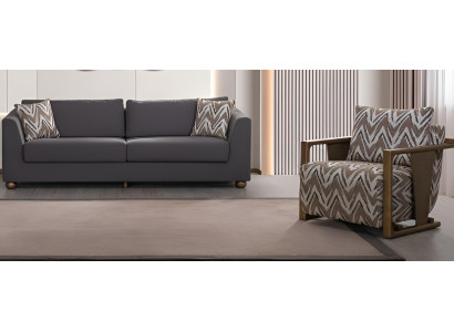Luxuriöses Sofa-Set Holzrahmen Modernes Design Minimalistischer Stil