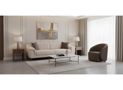 Komfortables Sofa Set 3-Sitzer und Sessel für Ihr Wohnzimmer