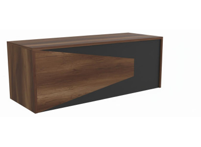 Minimalistischer Chefschreibtisch Moderner Stil Braun, Schwarz Holzrahmen