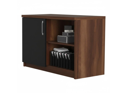 Elegante Etagere Moderner Stil Braun, Schwarz Holzrahmen Minimalistisches