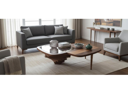 Couchtisch Modern Minimalistisch Braun Elegant Stilvoll Komfortabel