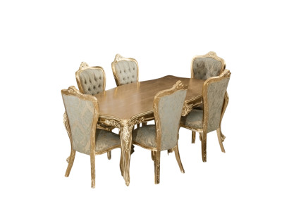Elegantes Esszimmer-Set mit Tisch und 6 Stühlen