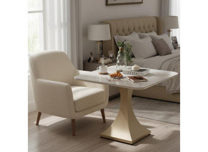 Esstisch Modern Minimalistisch Beige Elegant Stilvoll Komfortabel