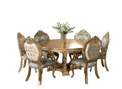 Elegantes Esszimmer-Set mit Esstisch und 6 klassischen Stühlen