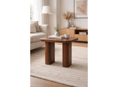 Kompakter Brauner Beistelltisch Designer Ablagetisch Holztische