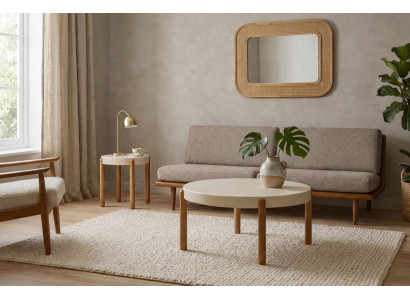 Couchtisch Side Couchtisch Center Braun Weiß Farbe Moderner Stil Neu