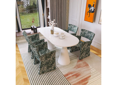 Esszimmer Modern Set Esstisch + 4x Stühle Designer Luxuriöses Einrichtung
