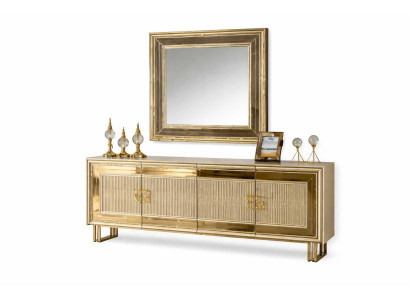 Elegantes Esszimmer Sideboard mit Spiegel Modernes Design Möbel