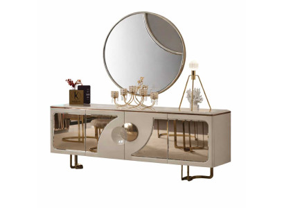 Luxuriöses Sideboard mit Spiegel Modernes Design Stilvoller Möbel