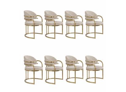 Elegante 8x Stühle im modernen Design Luxuriöses Esszimmer Möbel