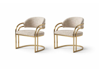 Esszimmer Design 2x Stühle Luxuriöse Möbel Modernes Polstersitz
