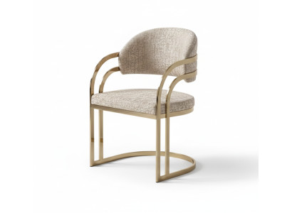 Exklusiver Esszimmer Beige Stuhl im modernen Stil Design Polstersitz