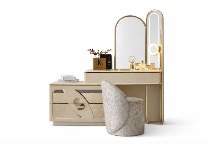 Luxuriöser Schminktisch mit Hocker Modernes Design Schlafzimmer Möbel