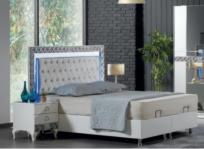 Mit Bett und zwei Nachttischen modernes Schlafzimmer-Set
