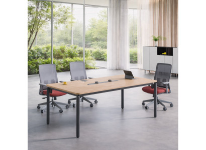 Designer Brauner Meetingtisch Edle Konferenztische Büro Holzmöbel