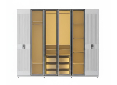 Geräumiger Kleiderschrank, funktional, modern und stilvoll gestaltet