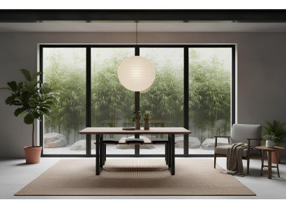 Esstisch Sitzbank Esszimmer Stil modern Farbe braun neu bequem Holz