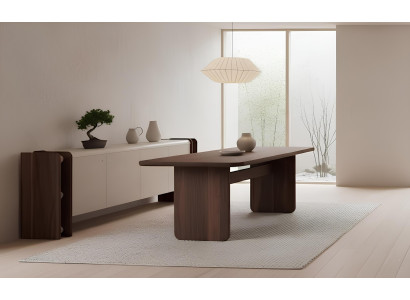 Esstisch Sideboard Esszimmer Stil modern Farbe braun neu Holz praktisch