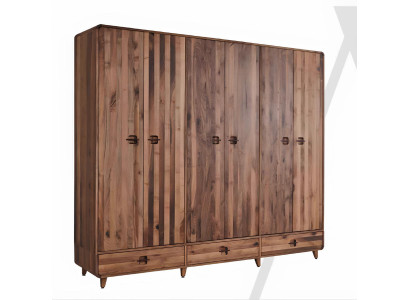 Kleiderschrank Stil modern Farbe braun neu Holz praktisch geräumig