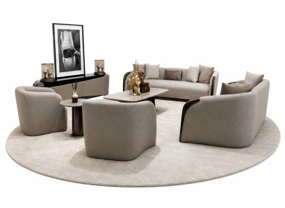 Design Sofa Set 3+3+1+1 Sitzer Wohnzimmer Couchtisch TV Lowboard Set 7tlg