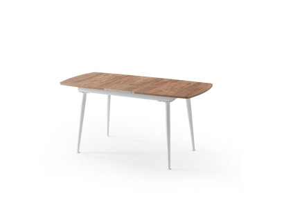Esstisch Holz Komfortabel Modern Ausziehbar Braun Geräumig Weiß