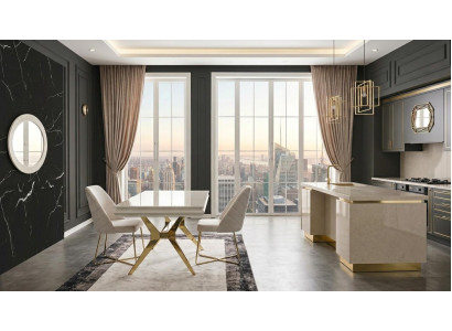 Esstisch Spigel Esszimmer Stil modern Farbe weiß neu bequem praktisch