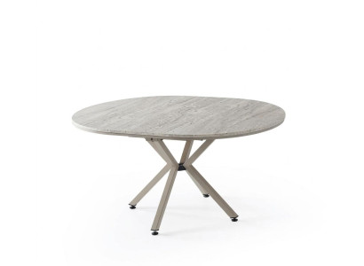 Esstisch Marmor Komfortabel Modern Ausziehbar Beige Rund Geräumig