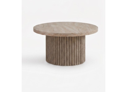 Couchtisch Graubeige Moderner Stil Komfortabel Minimalistisch Rund