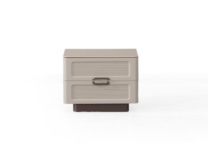 Luxus Nachttisch Modern Beige Braun Design Beistelltisch Holz Elegante