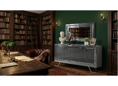 Konsole Spiegel Wohnzimmer Stil modern Farbe silber neu praktisch