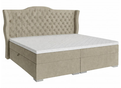 Beiges modernes Boxspringbett 180 x 200 cm Bett mit Kopfteil bequeme Betten
