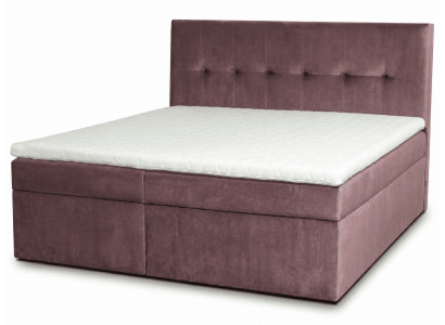 Braunes Boxspringbett 180 × 200 Modernes Bett mit Schubladen Doppelbetten