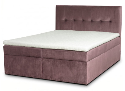 Luxuriöses braunes Boxspringbett 160 × 200 Bett mit Stauraum Schlafzimmermöbel