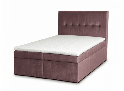Modernes braunes Boxspringbett 140 × 200 Bett mit Matratze Schlafzimmermöbel